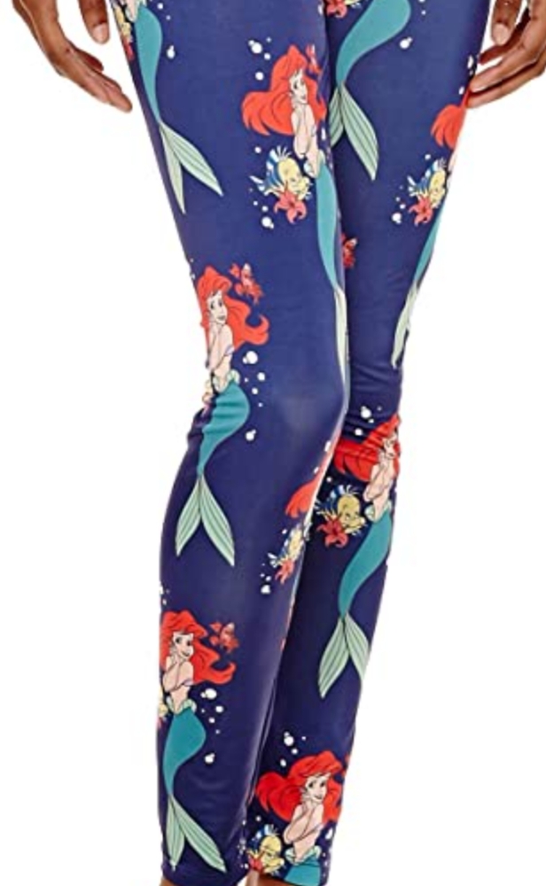 🚨 $10 w/Bundle 2+Items 💙 Disney Little Mermaid Blue Leggings Womens Size Large